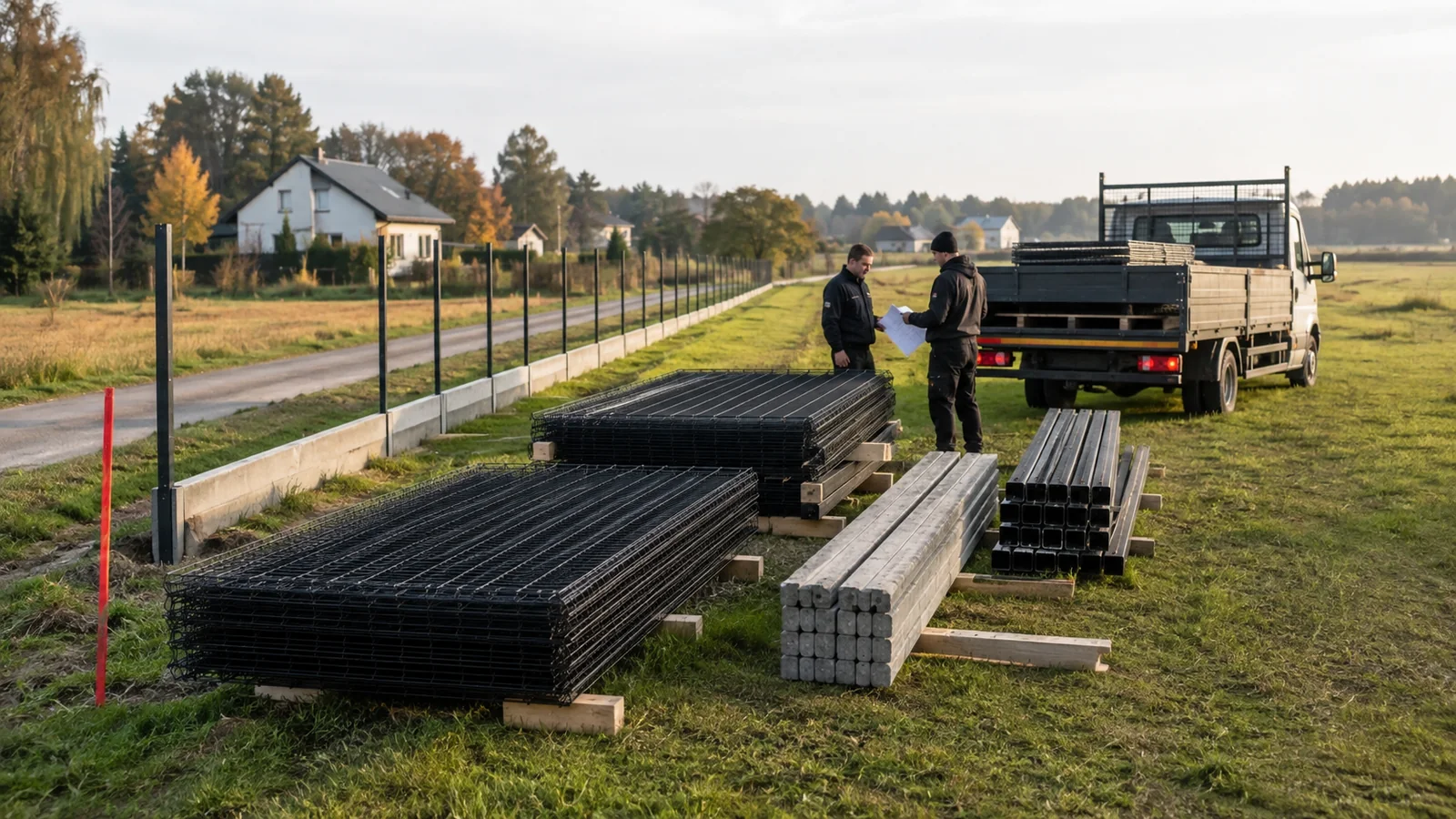 Długie ogrodzenie w Pyskowicach i Toszku: pomiar, transport i etapowanie prac