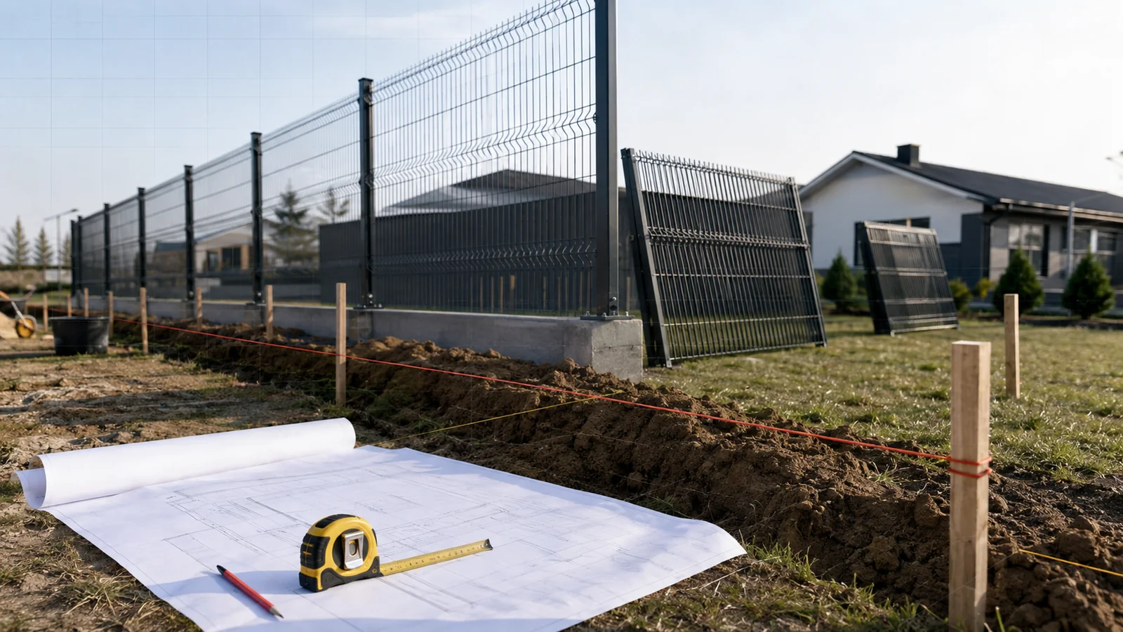 Jak obliczyć liczbę paneli, słupków i obejm do ogrodzenia?