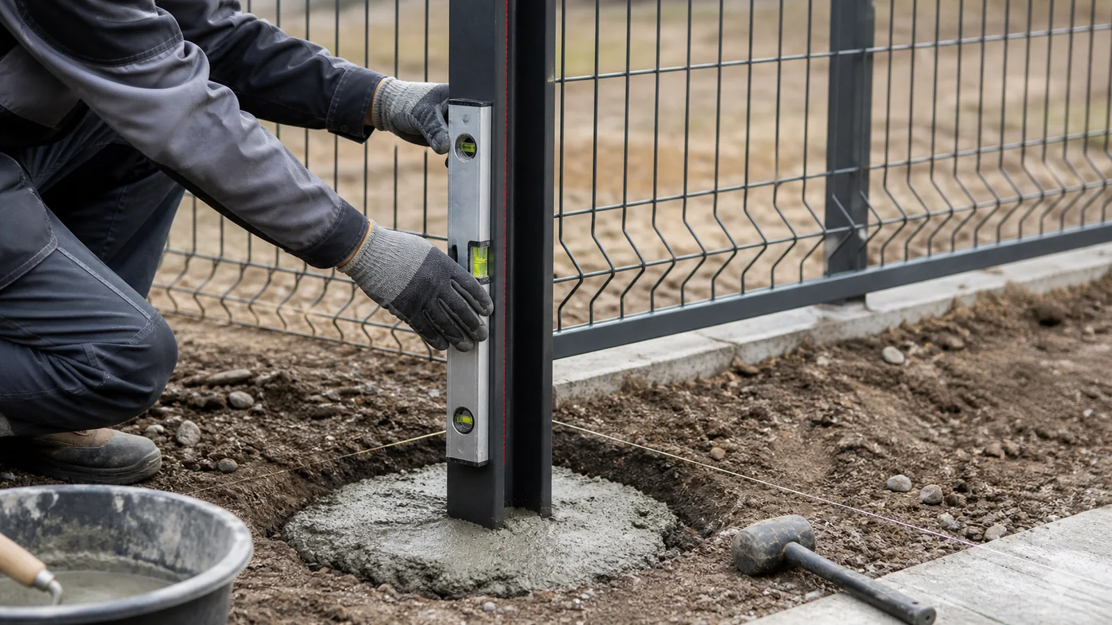 Betonowanie słupków pod panele 2D i 3D — najważniejsze zasady
