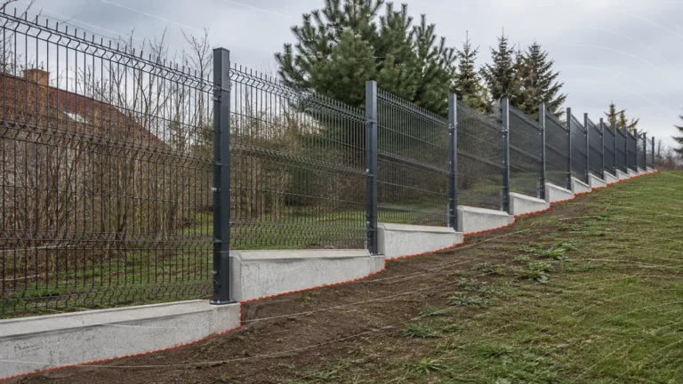 Ogrodzenie panelowe na pochyłym terenie: schodki czy linia spadku?